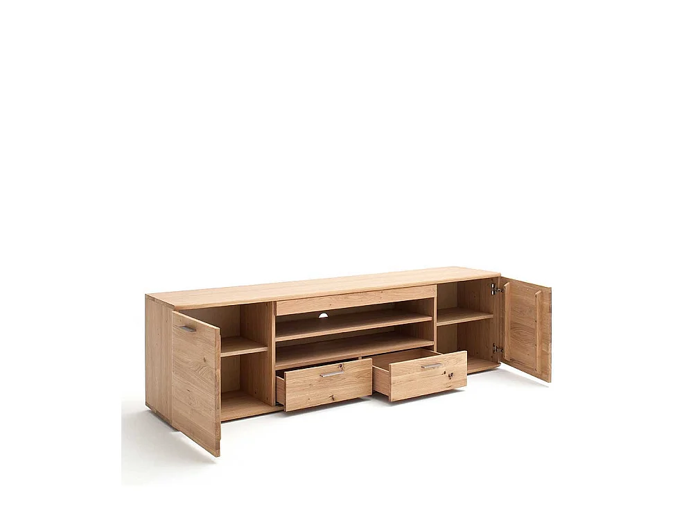 TV Lowboard in Eiche Bianco 200 cm breit