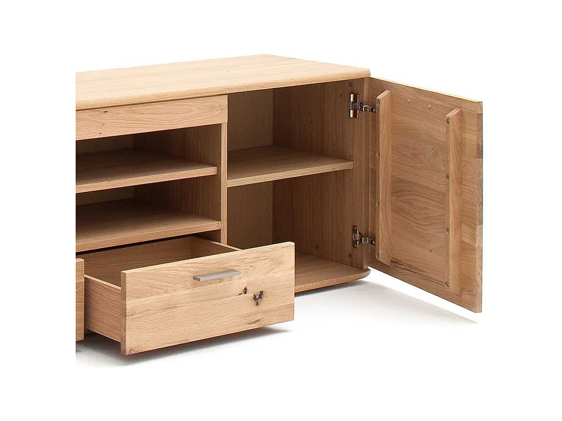 TV Lowboard in Eiche Bianco 200 cm breit