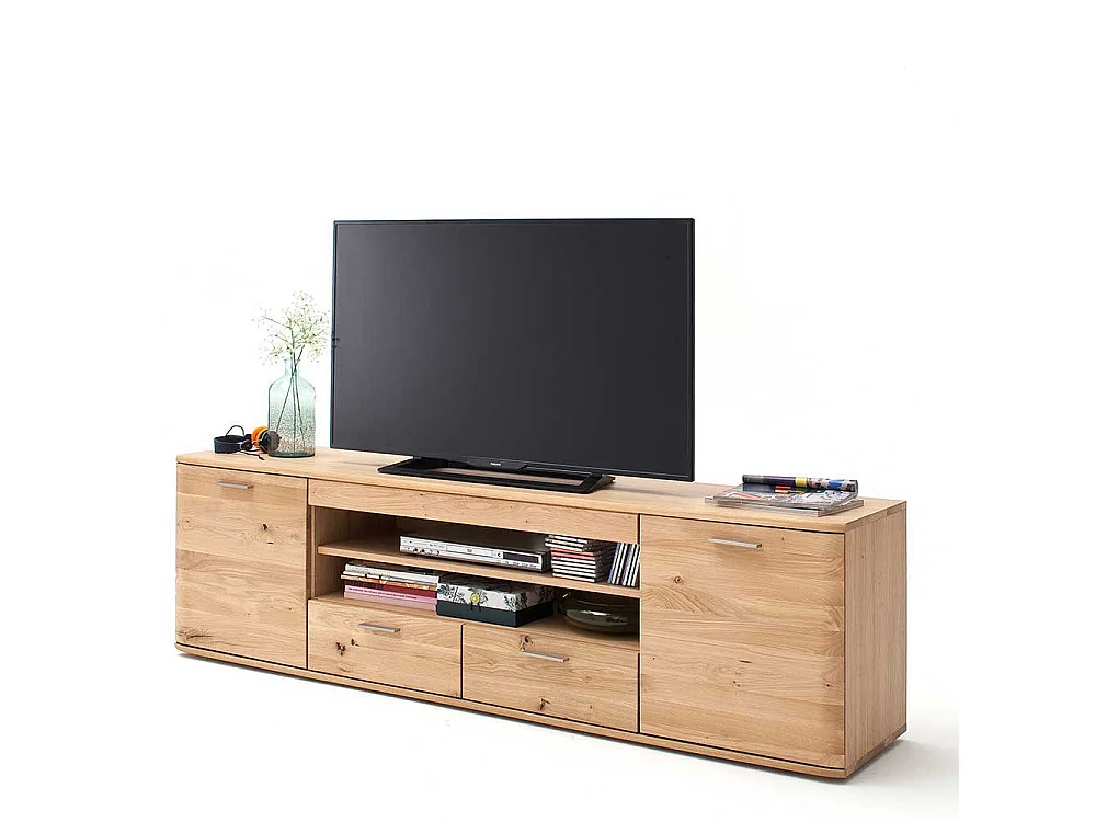 TV Lowboard in Eiche Bianco 200 cm breit