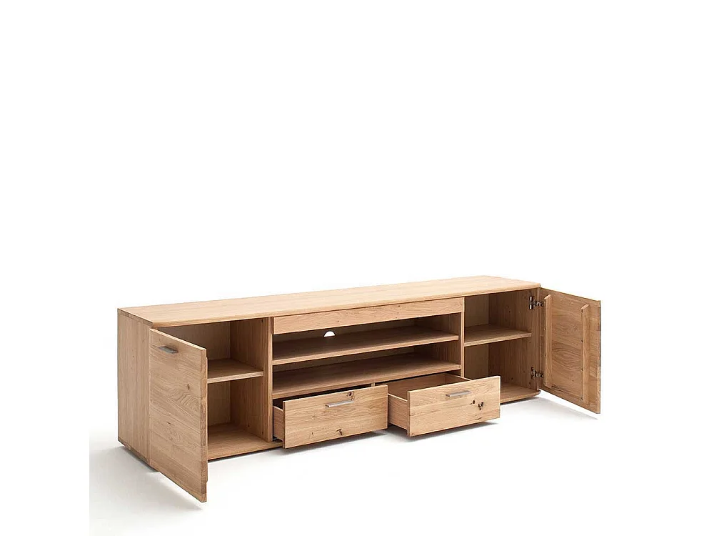 TV Lowboard in Eiche Bianco 200 cm breit