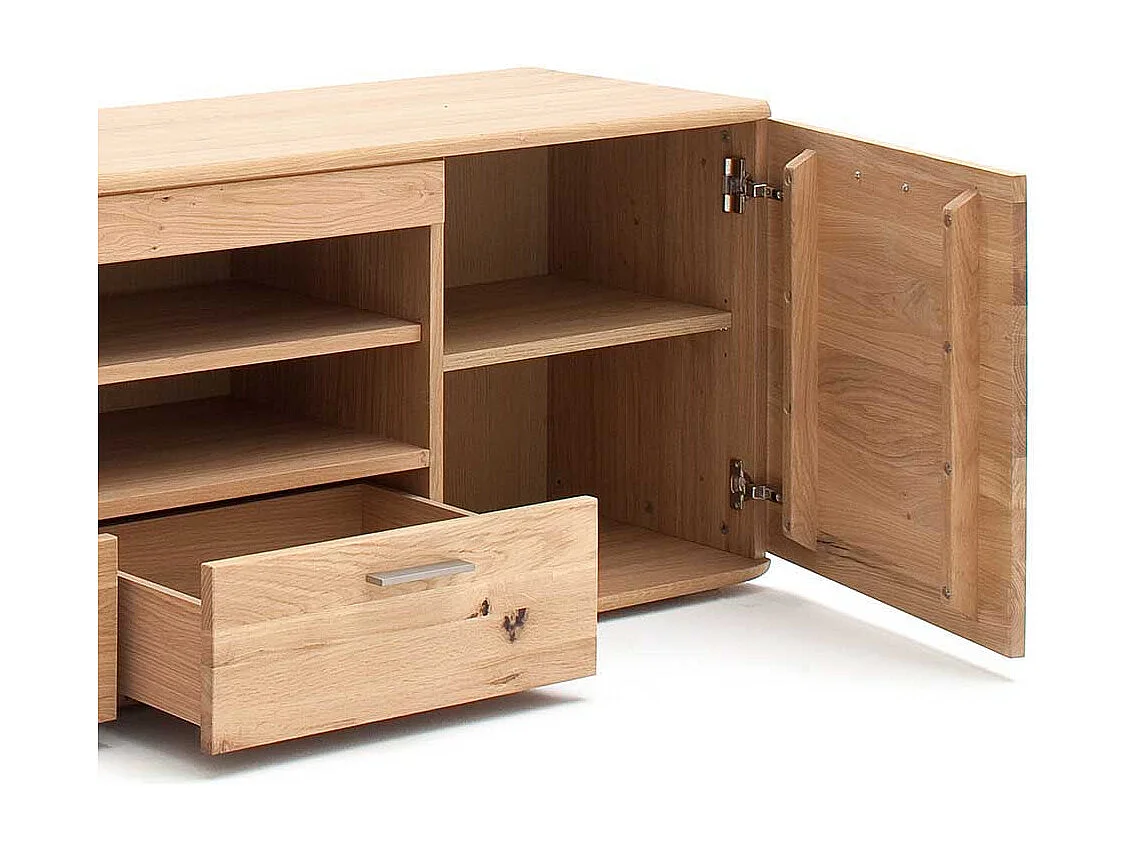 TV Lowboard in Eiche Bianco 200 cm breit