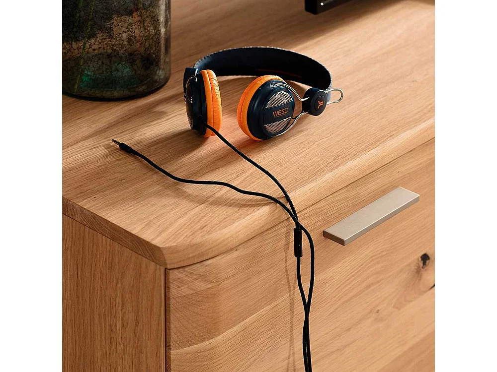 TV Lowboard in Eiche Bianco 200 cm breit