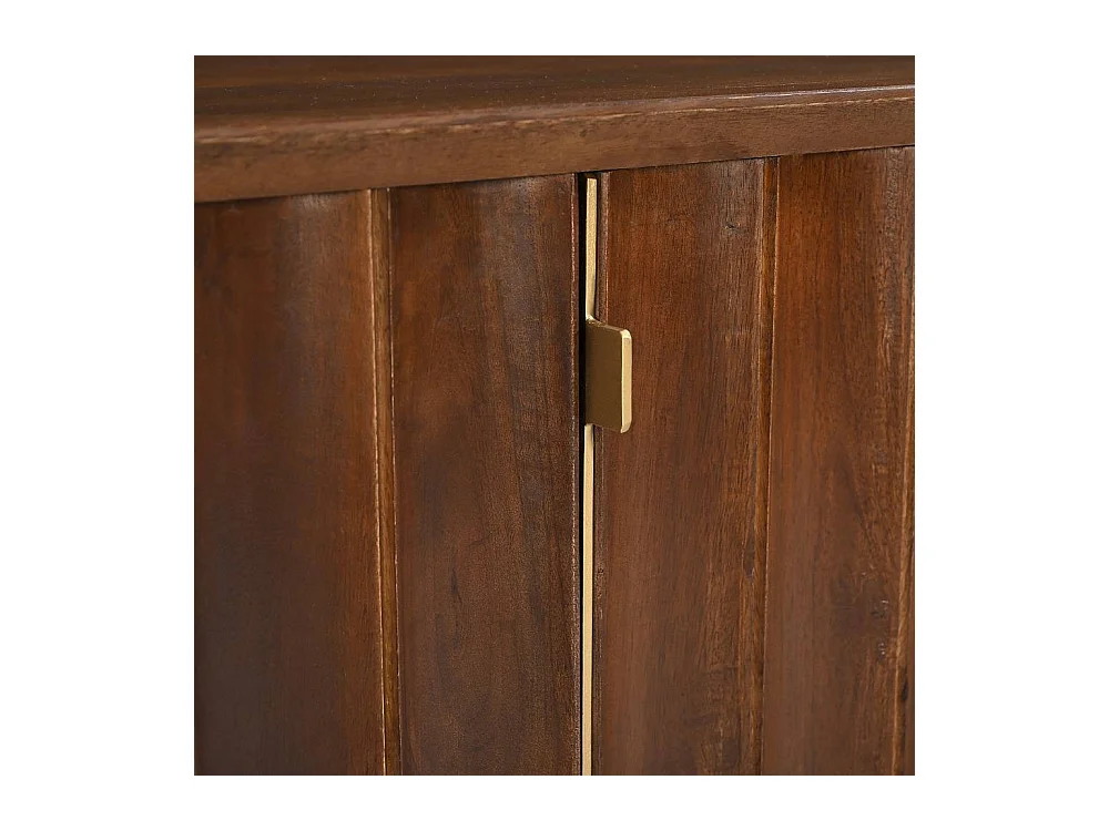 TV Sideboard Fernsehschrank aus Massivholz in Holz Braun