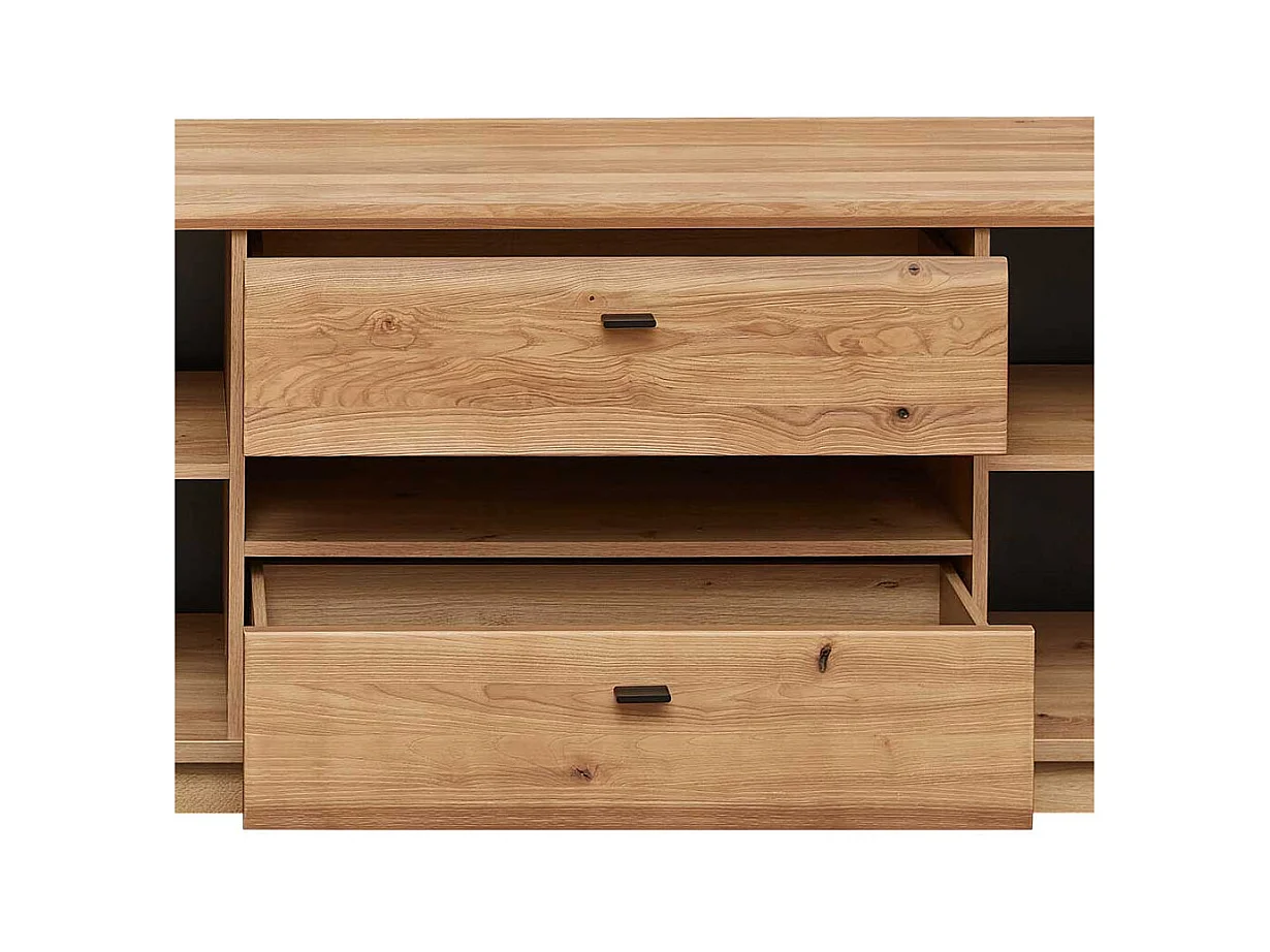 TV Bank teilmassiv in modernem Design Soft Close Funktion