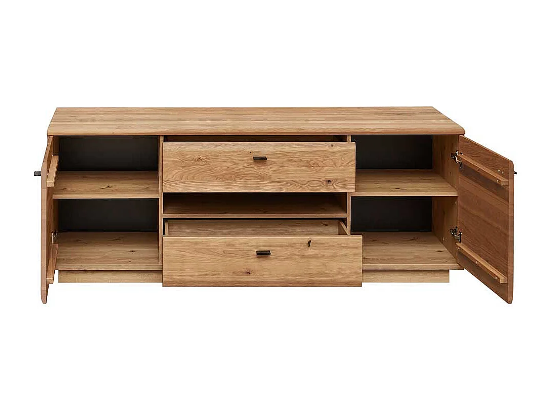 TV Bank teilmassiv in modernem Design Soft Close Funktion