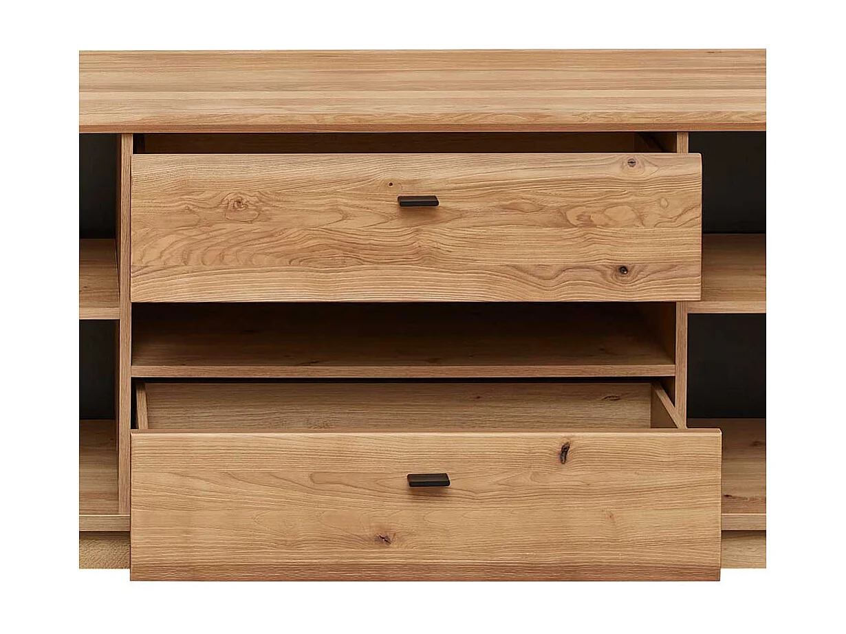 TV Bank teilmassiv in modernem Design Soft Close Funktion