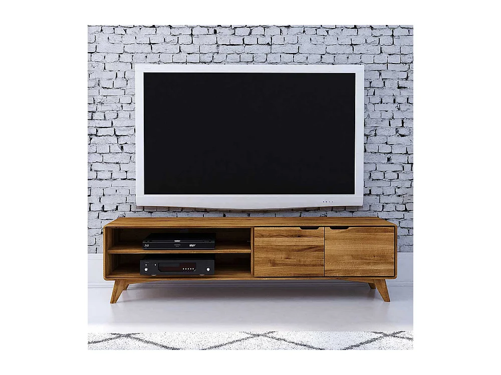 Fernsehlowboard aus Wildeiche Massivholz 180 cm breit