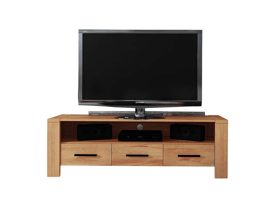 Fernsehmöbel aus Kernbuche Massivholz 50 cm hoch