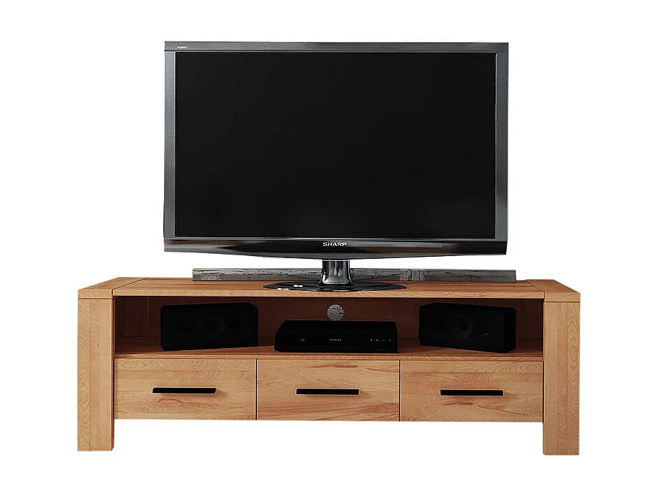 Fernsehmöbel aus Kernbuche Massivholz 50 cm hoch