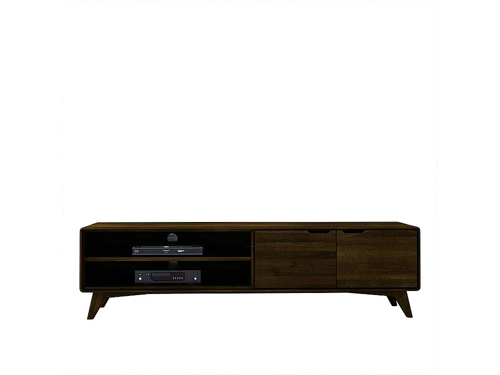 TV Board in Nussbaumfarben Wildeiche Massivholz