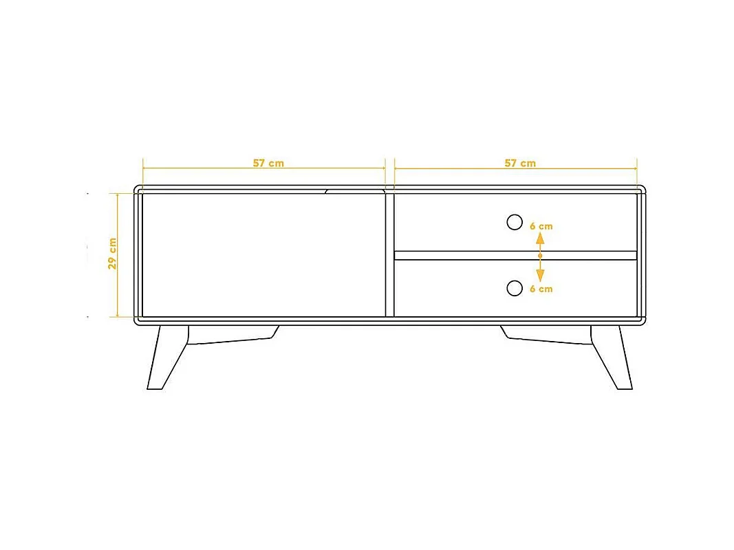 Fernsehboard aus Kernbuche Massivholz 120 cm breit