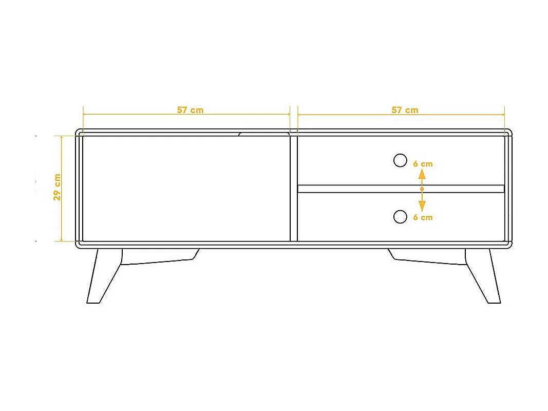 Fernsehboard aus Kernbuche Massivholz 120 cm breit