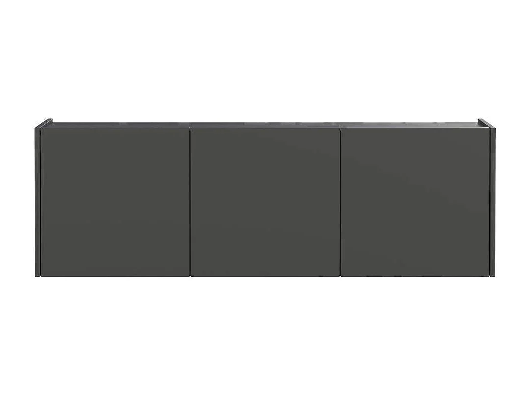 Hängeschrank Wandschrank 138 cm breit in Dunkelgrau