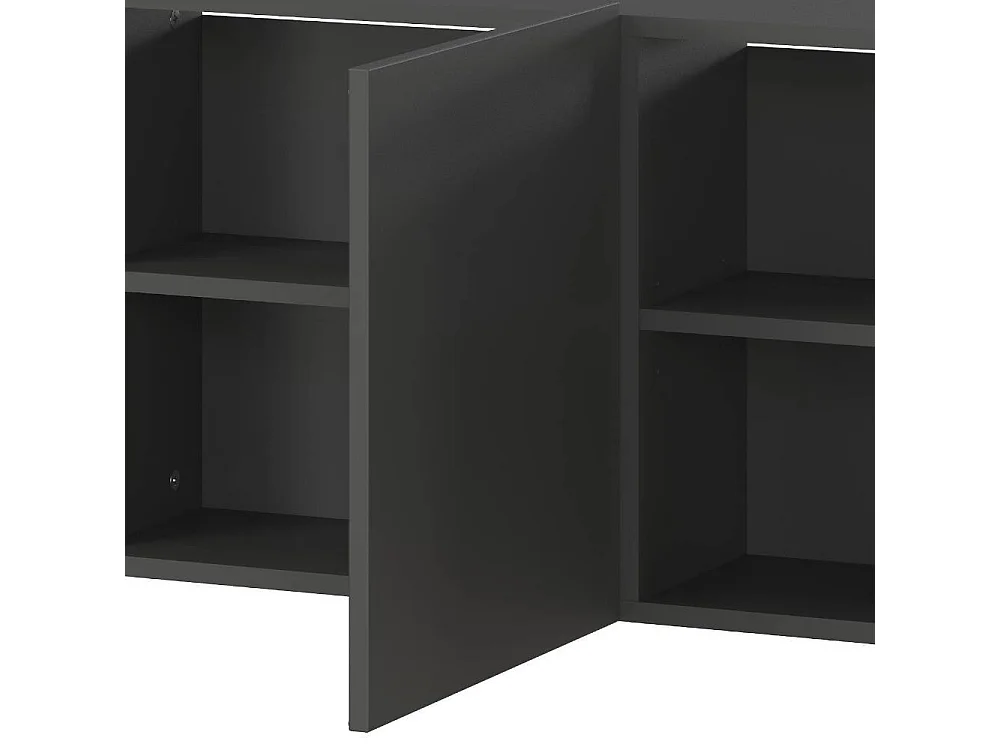 Hängeschrank Wandschrank 138 cm breit in Dunkelgrau