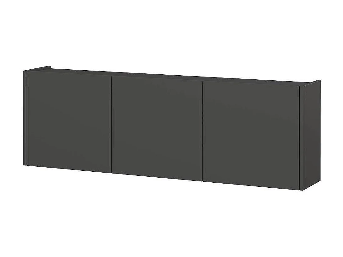 Hängeschrank Wandschrank 138 cm breit in Dunkelgrau