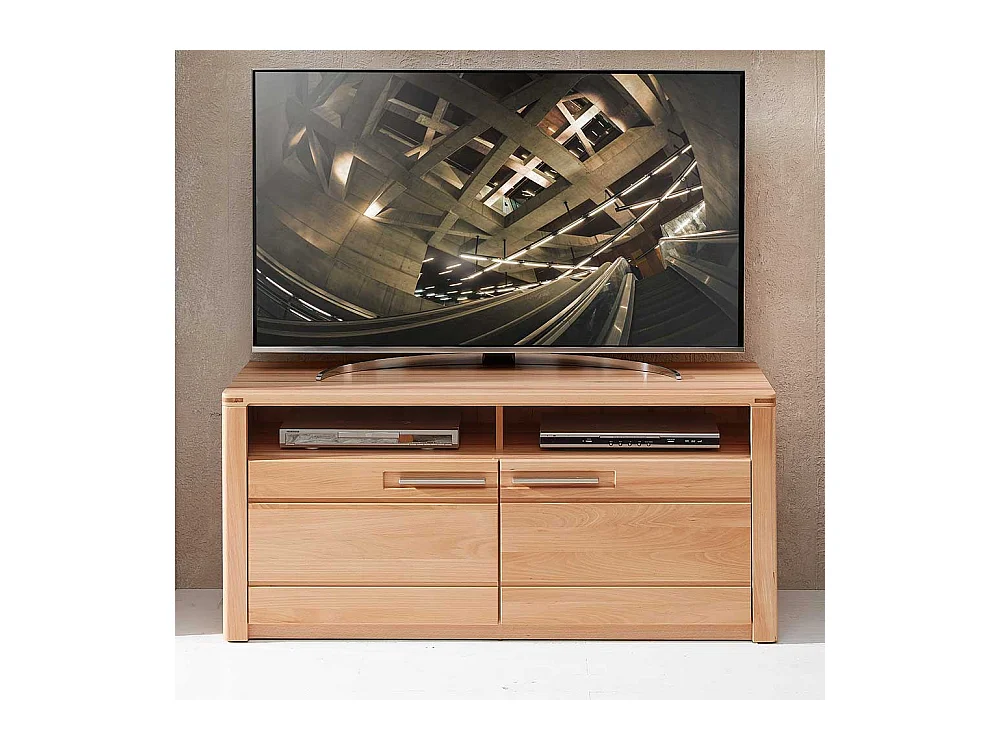Fernsehtisch teilmassiv in Kernbuchefarben 131 cm breit