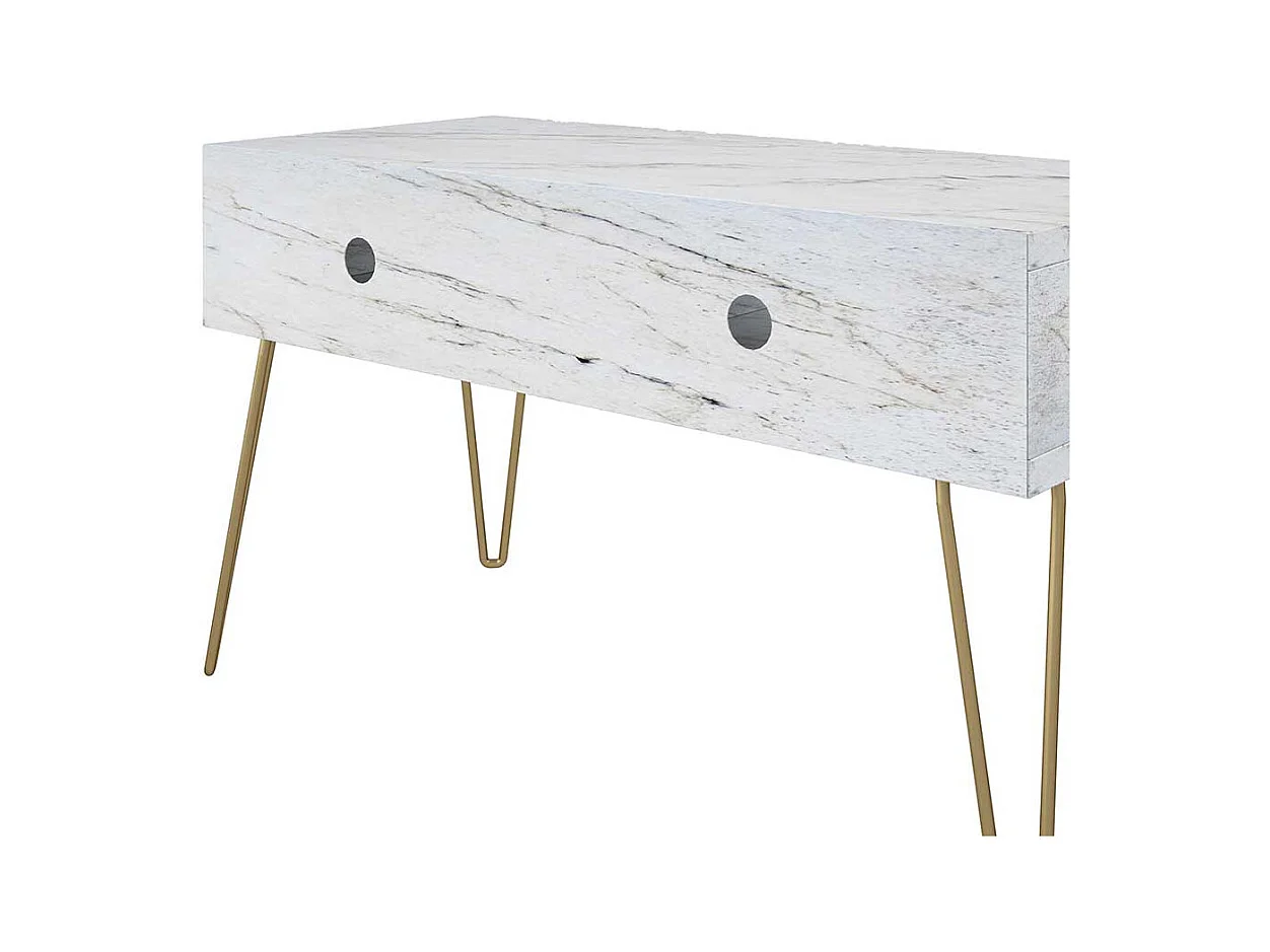 TV Lowboard mit zwei offenen Gerätefachern Kabeldurchlässen