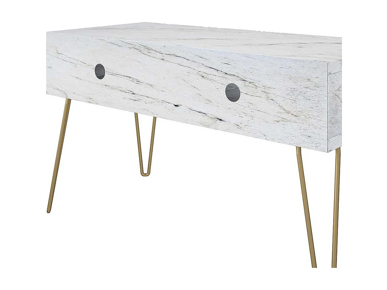 TV Lowboard mit zwei offenen Gerätefachern Kabeldurchlässen