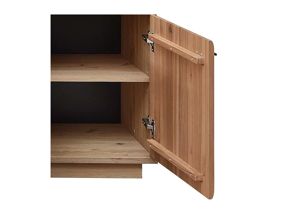 Unterschrank Fernseher teilmassiv in Eschefarben Wildeichefarben