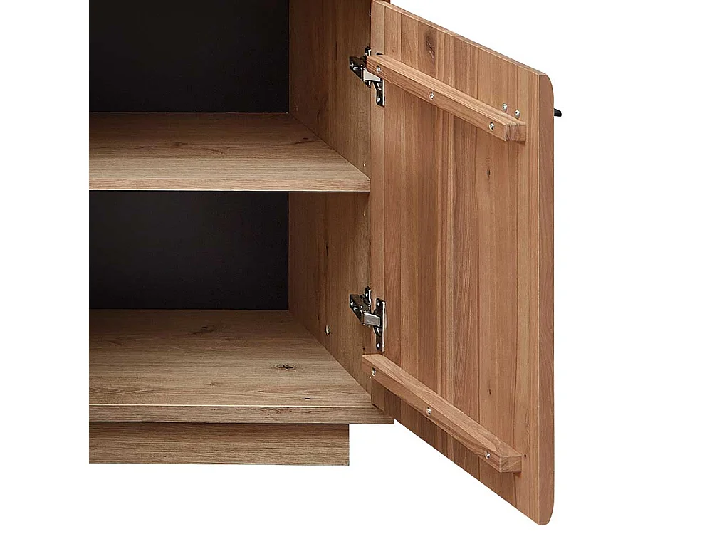 Unterschrank Fernseher teilmassiv in Eschefarben Wildeichefarben
