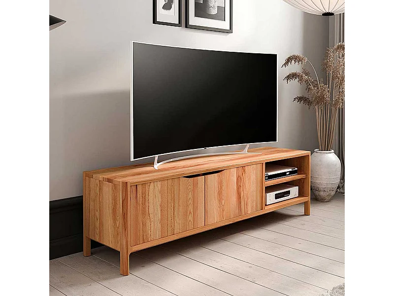 TV Board Lowboard mit Türen und offenen Fächern