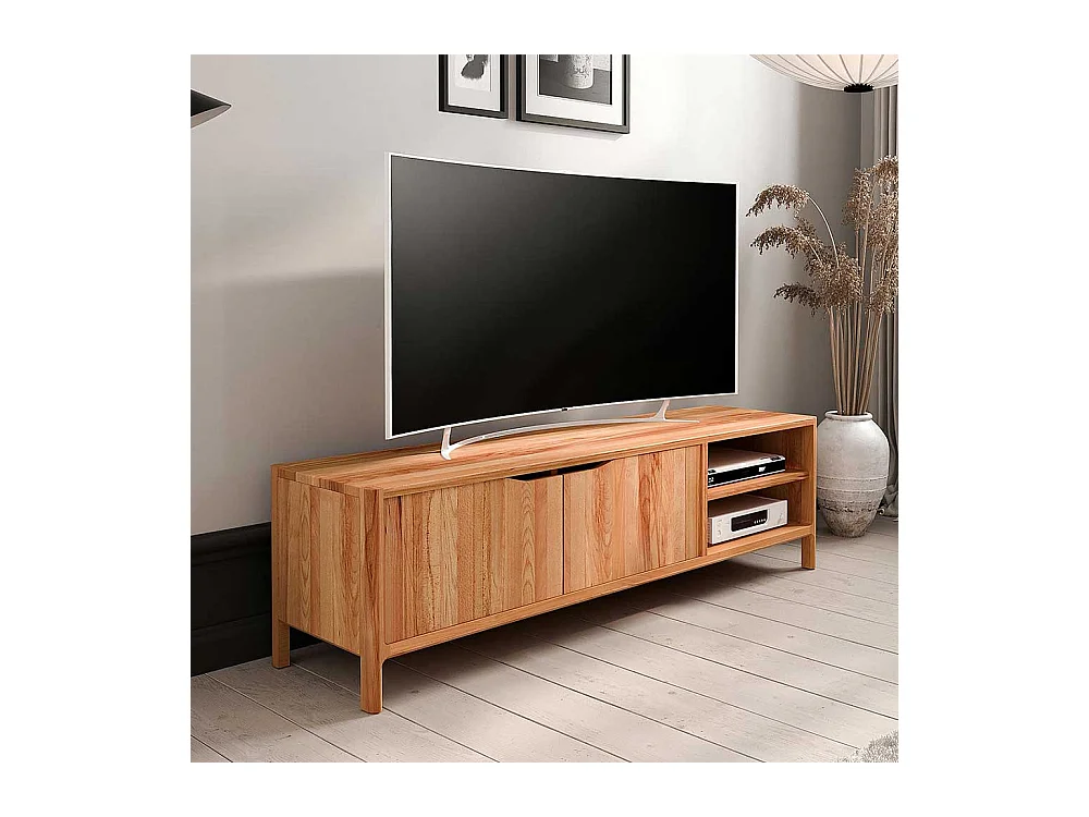 TV Board Lowboard mit Türen und offenen Fächern