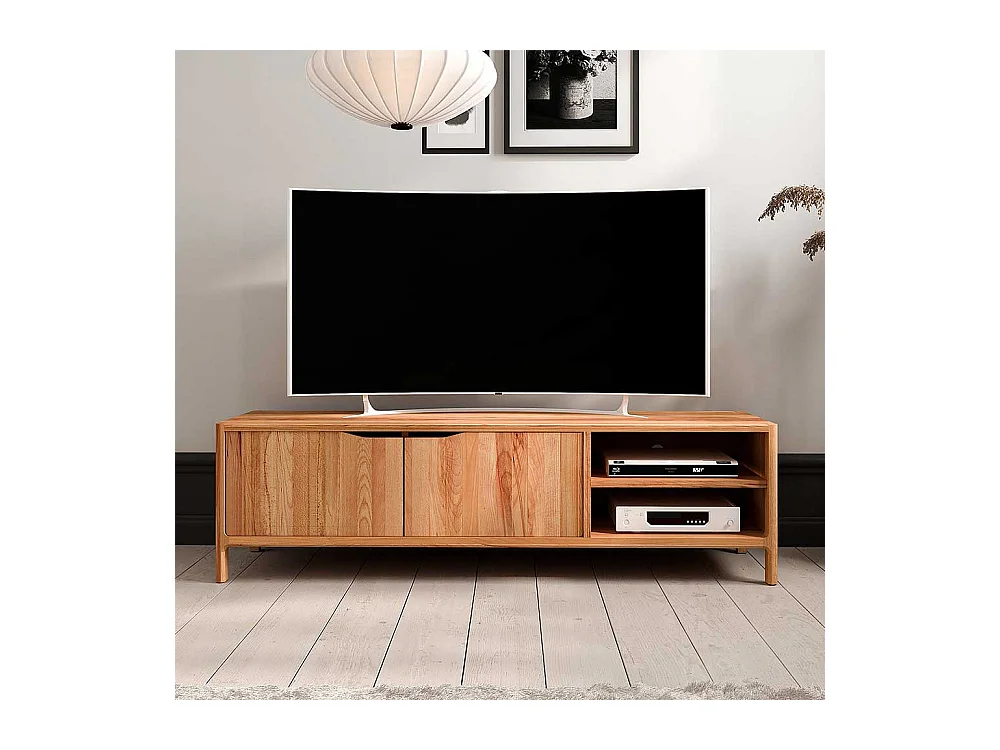 TV Board Lowboard mit Türen und offenen Fächern