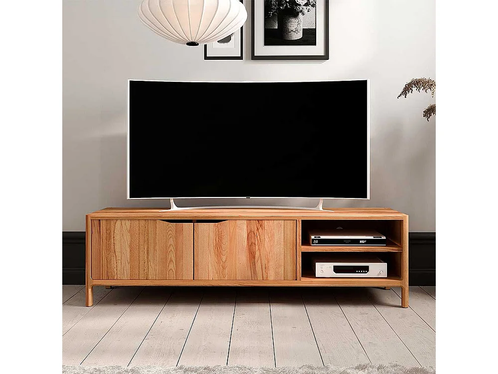 TV Board Lowboard mit Türen und offenen Fächern