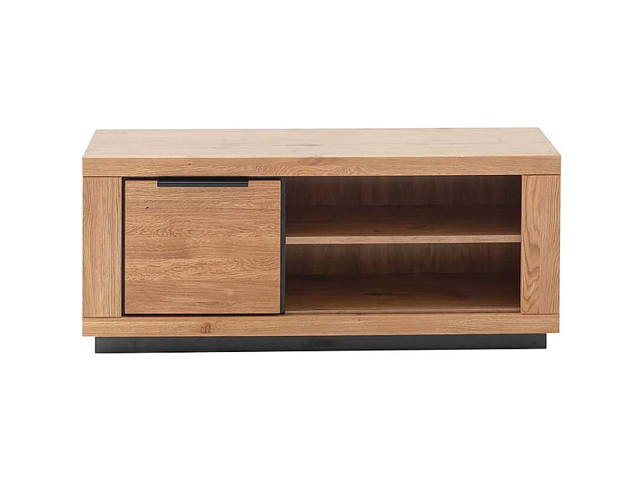 TV Board in Wildeichefarben MDF und Massivholz