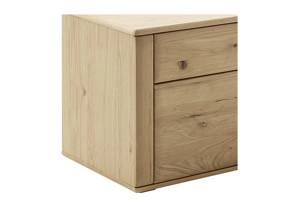 Lowboard TV Board 50 cm tief in Asteiche hell teilmassiv