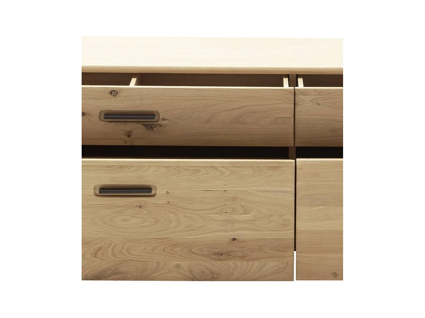 Lowboard TV Board 50 cm tief in Asteiche hell teilmassiv