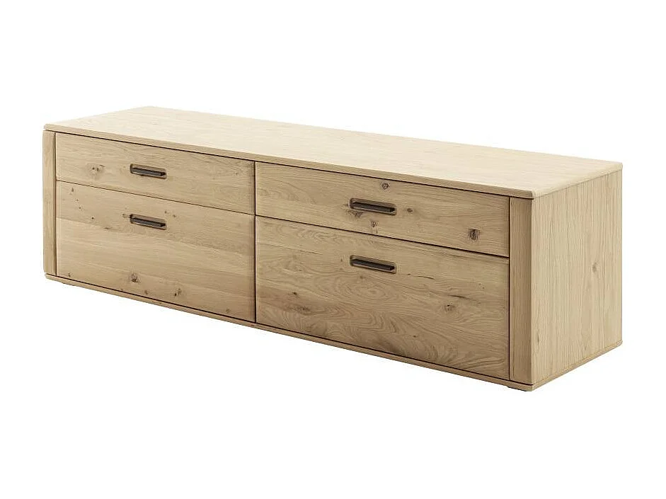 Lowboard TV Board 50 cm tief in Asteiche hell teilmassiv