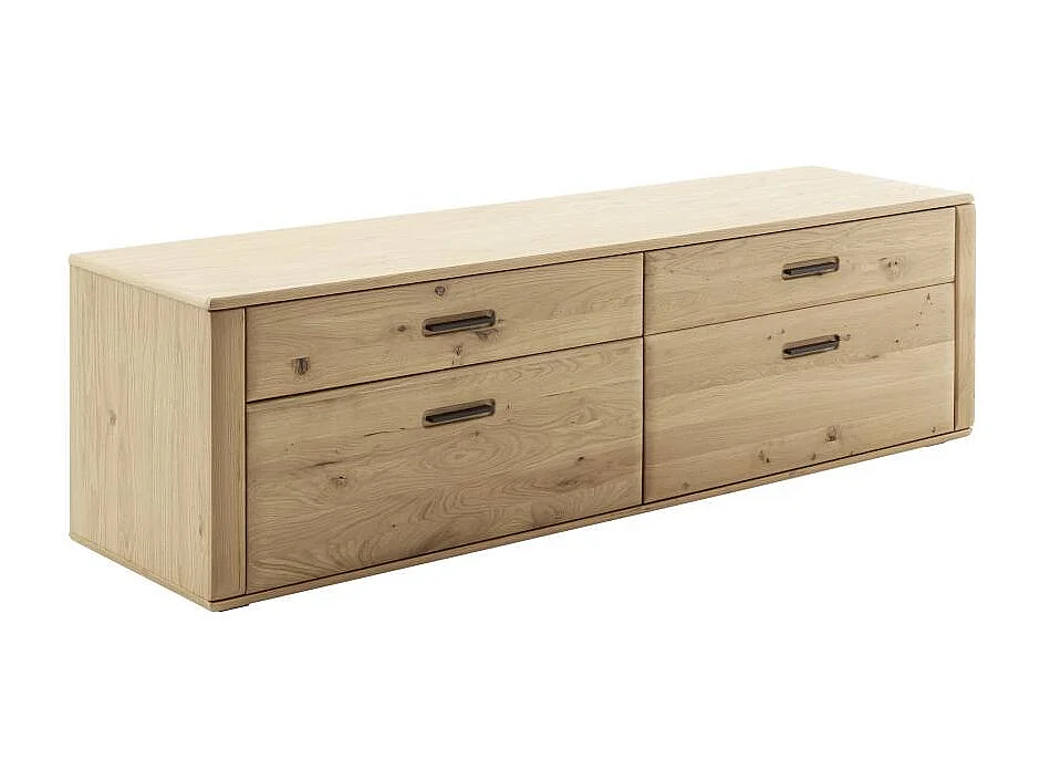 Lowboard TV Board 50 cm tief in Asteiche hell teilmassiv