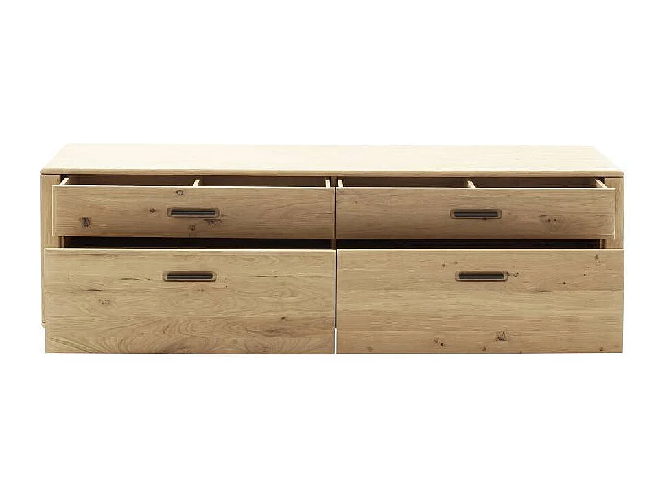 Lowboard TV Board 50 cm tief in Asteiche hell teilmassiv