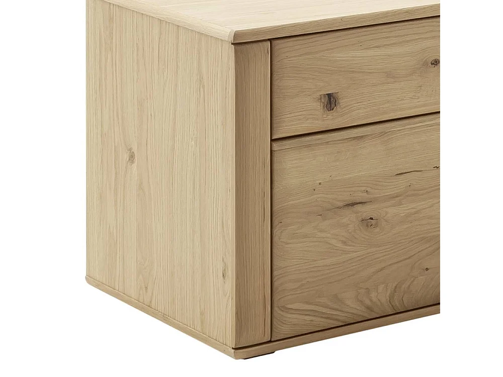 Lowboard TV Board 50 cm tief in Asteiche hell teilmassiv