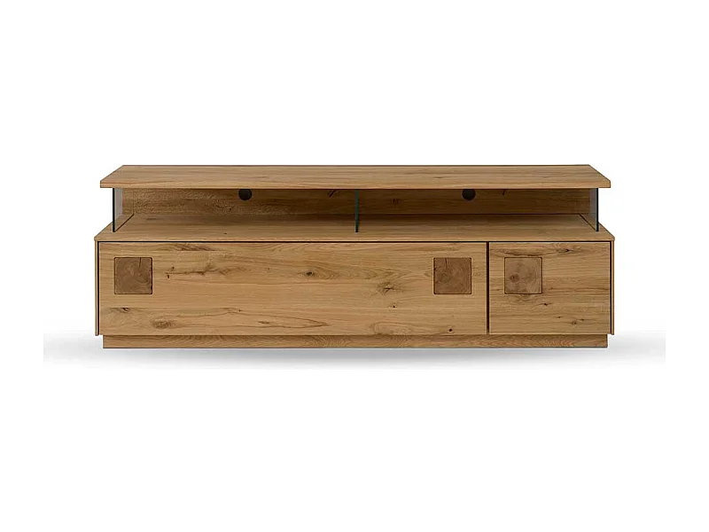 Wildeiche massiv Lowboard in modernem Design Klappe und Tür