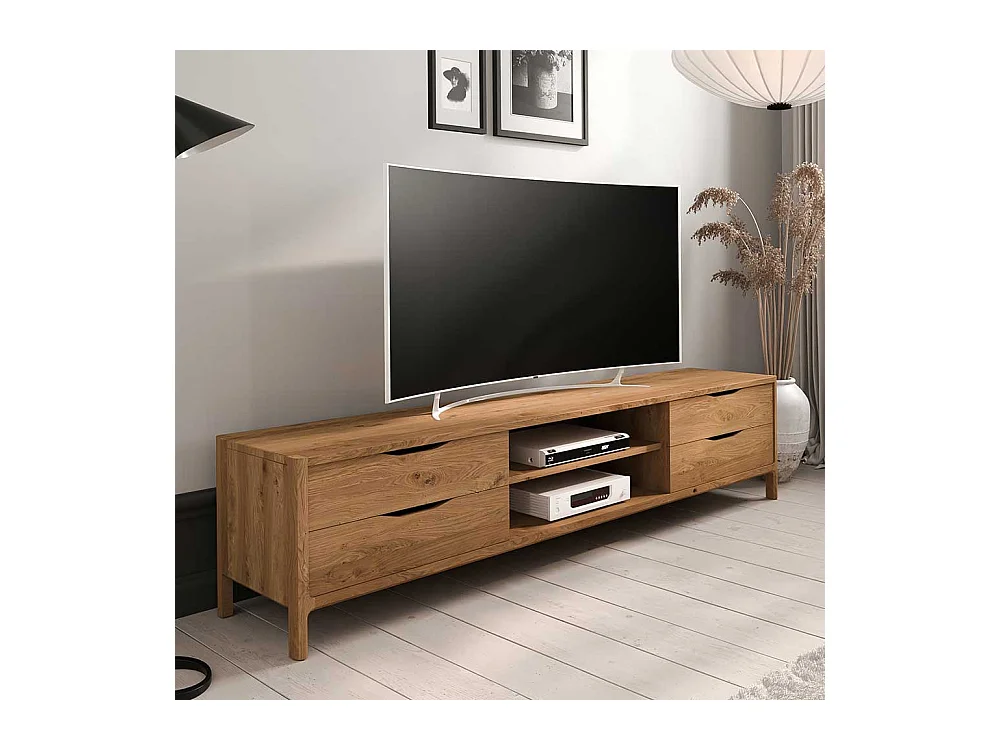 Fernsehboard TV Board mit Schubladen und offenen Fächern