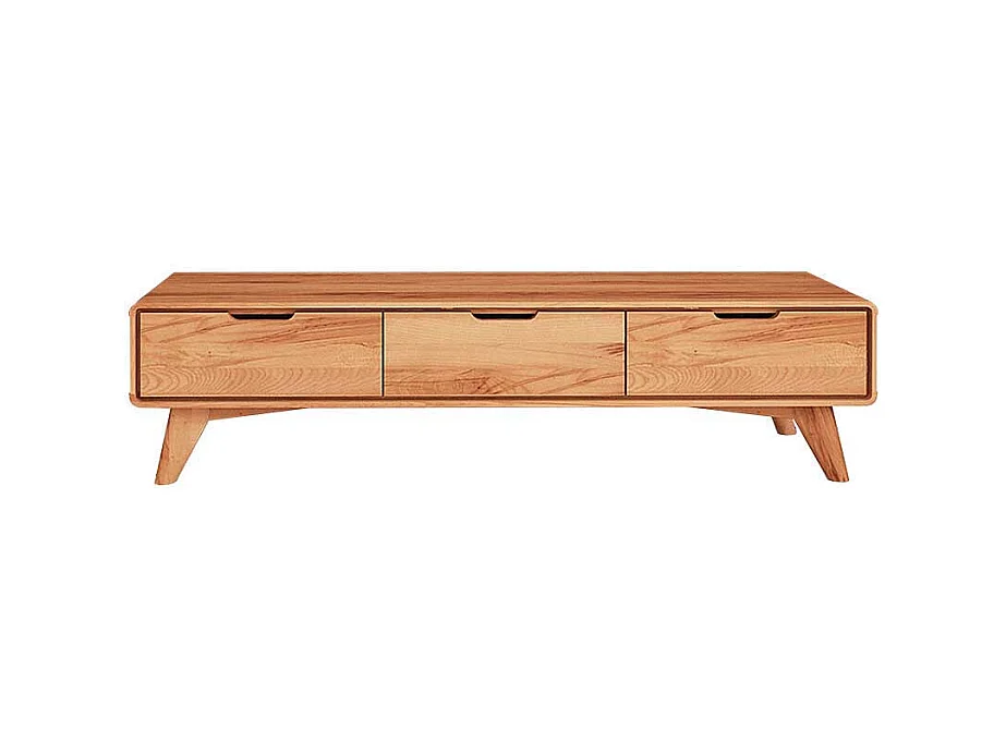 Lowboard aus Kernbuche Massivholz drei Schubladen