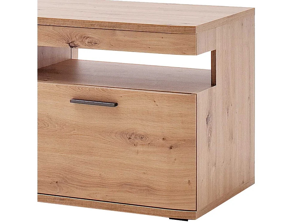 TV Möbel in Eichefarben und Anthrazit 150 cm breit