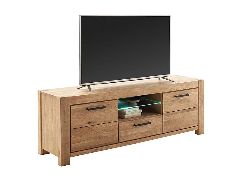 TV Lowboard Lowboard in Wildeichefarben mit Schubladen