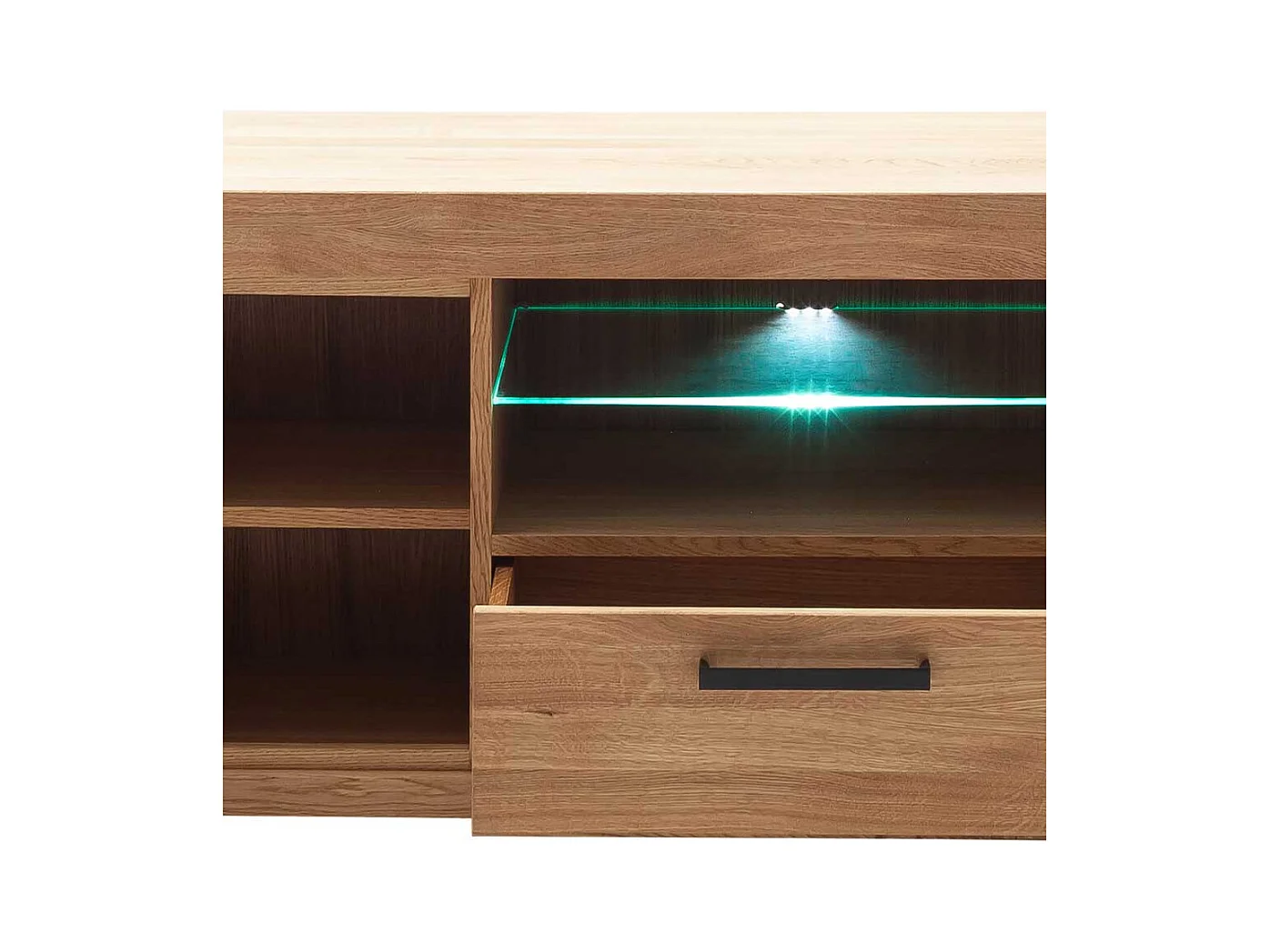 TV Lowboard Lowboard in Wildeichefarben mit Schubladen