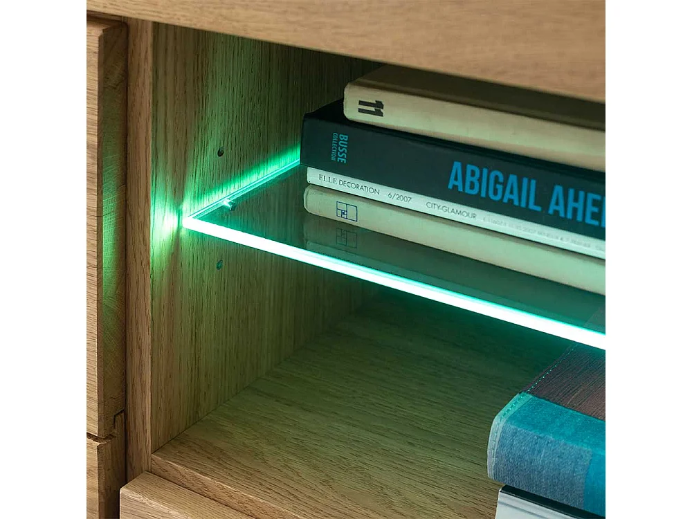 TV Lowboard Lowboard in Wildeichefarben mit Schubladen