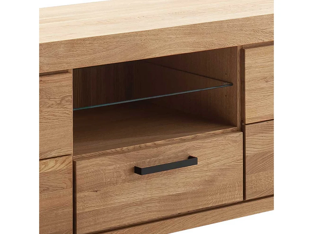 TV Lowboard Lowboard in Wildeichefarben mit Schubladen