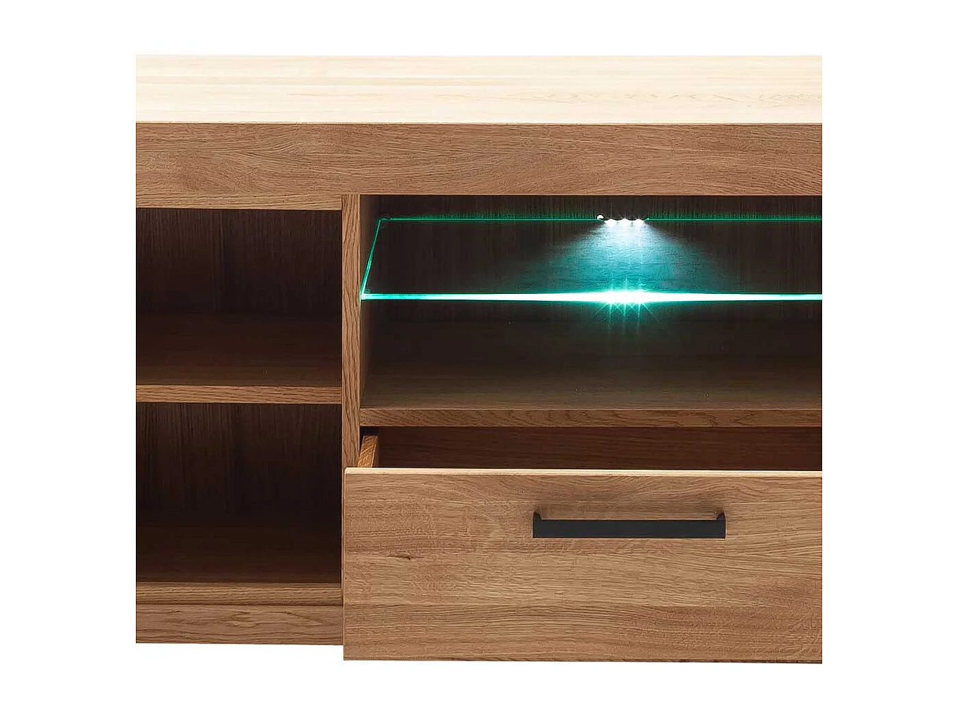 TV Lowboard Lowboard in Wildeichefarben mit Schubladen