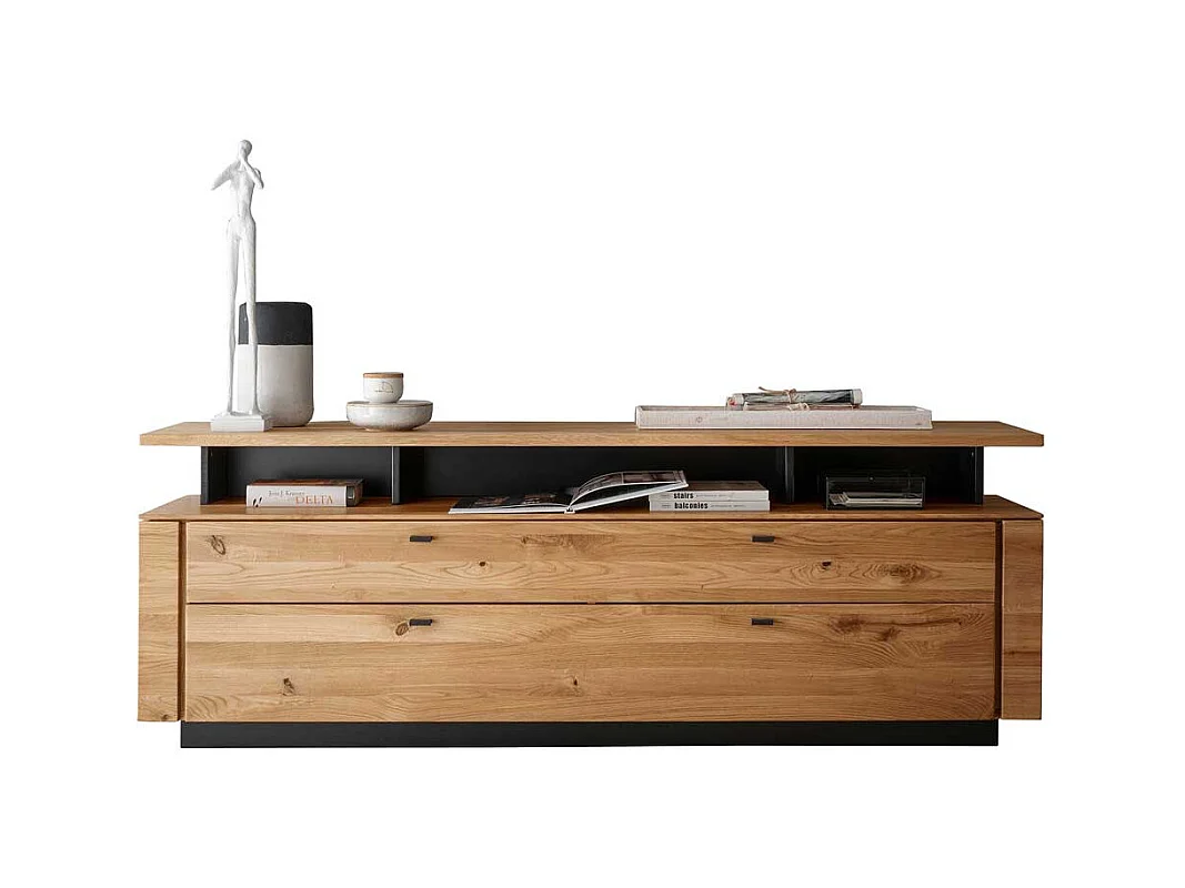 Phonomöbel massiv Wildeiche in modernem Design TV Aufsatz