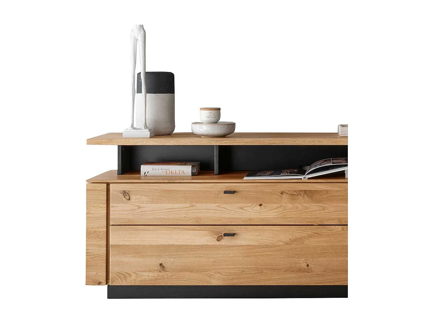 Phonomöbel massiv Wildeiche in modernem Design TV Aufsatz