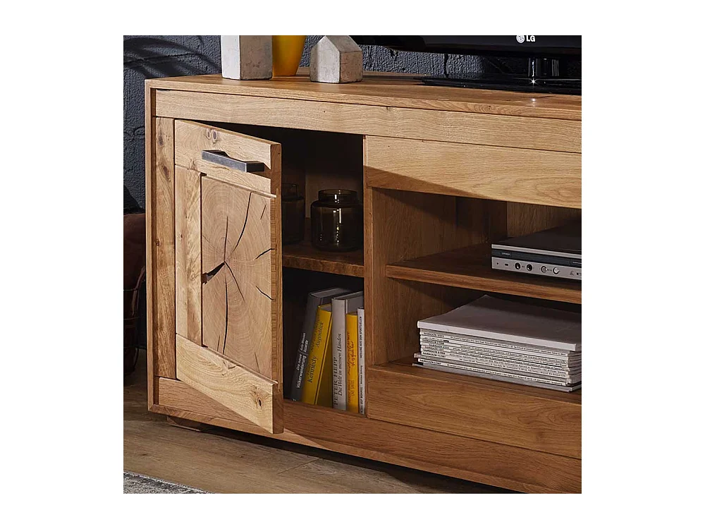 TV Schrank aus Wildeiche Massivholz 130 cm breit