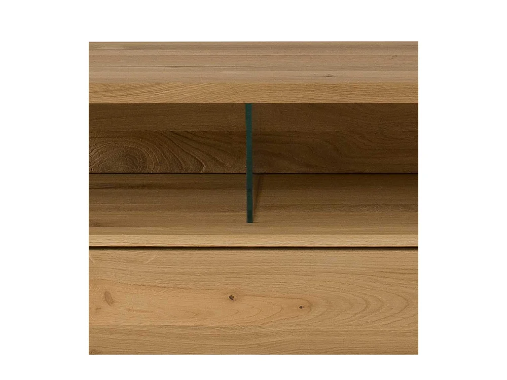 Flachstrecke Wohnzimmer aus Wildeiche Massivholz 130 cm breit