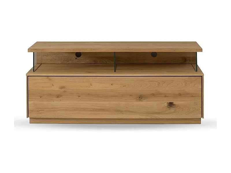 Flachstrecke Wohnzimmer aus Wildeiche Massivholz 130 cm breit