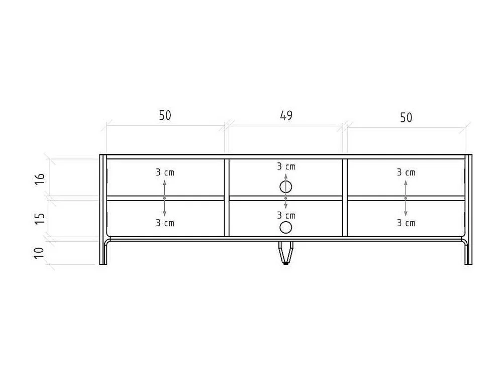 TV Lowboard Fernsehboard mit Türen 160 cm breit
